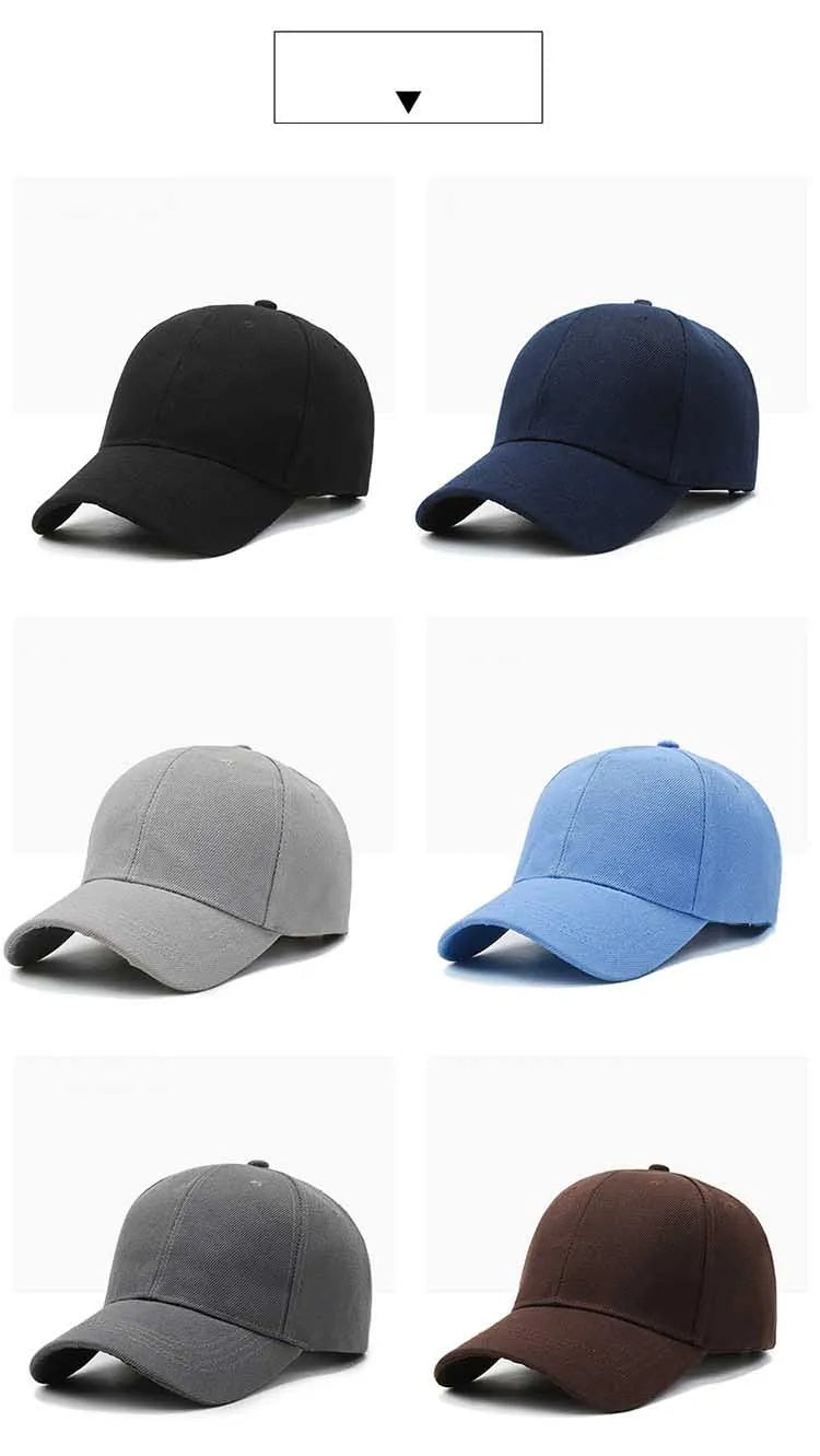 Unisex Cap Casual Plain Baseball Cap Adjustable Snapback Hats Hip Hop Cap Street Dad Hat