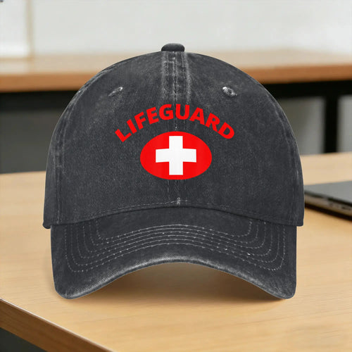Washed Baseball Cap Lifeguard Summer