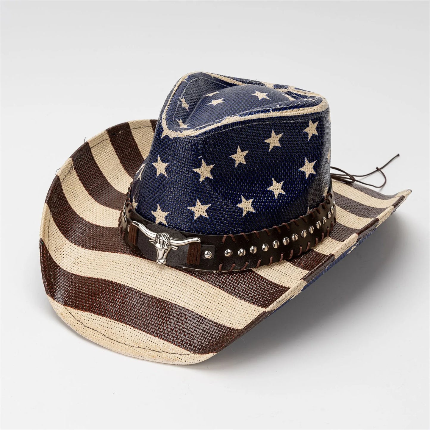 American Flag Cowboy Hat For Women Men Patriotic Western Cap