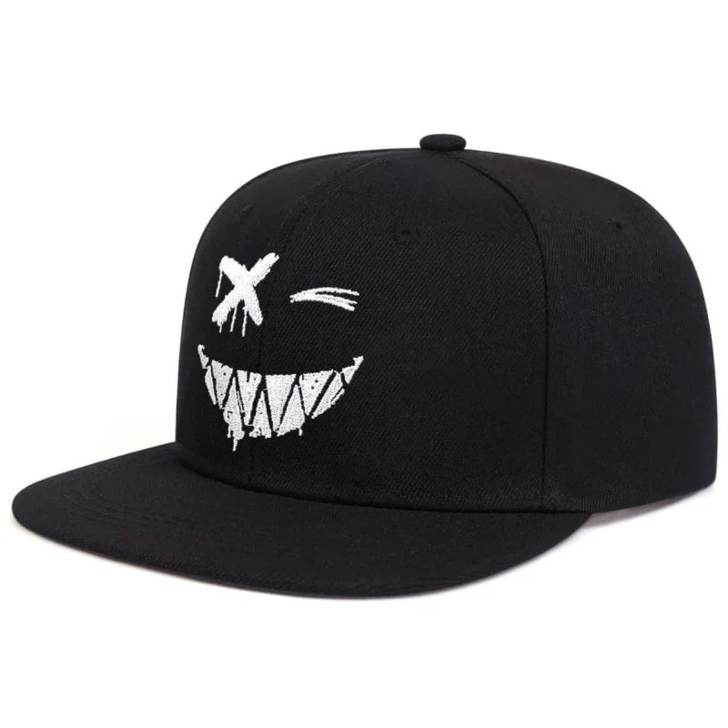 Unisex Personality Ghost Expression Embroidery Hip-hop Hats Spring