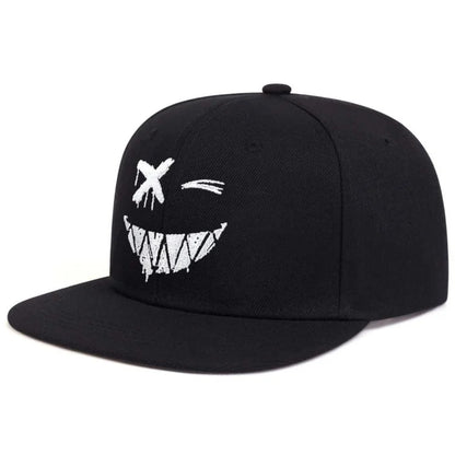 Unisex Personality Ghost Expression Embroidery Hip-hop Hats Spring