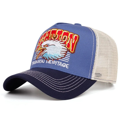 Unisex Baseball Cap Classic Station Letter Pattern Mesh Cap Men And Women