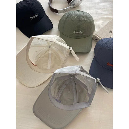 Breathable Quick-Drying Cap Retro Contrasting Color Letter Embroidery Outdoor