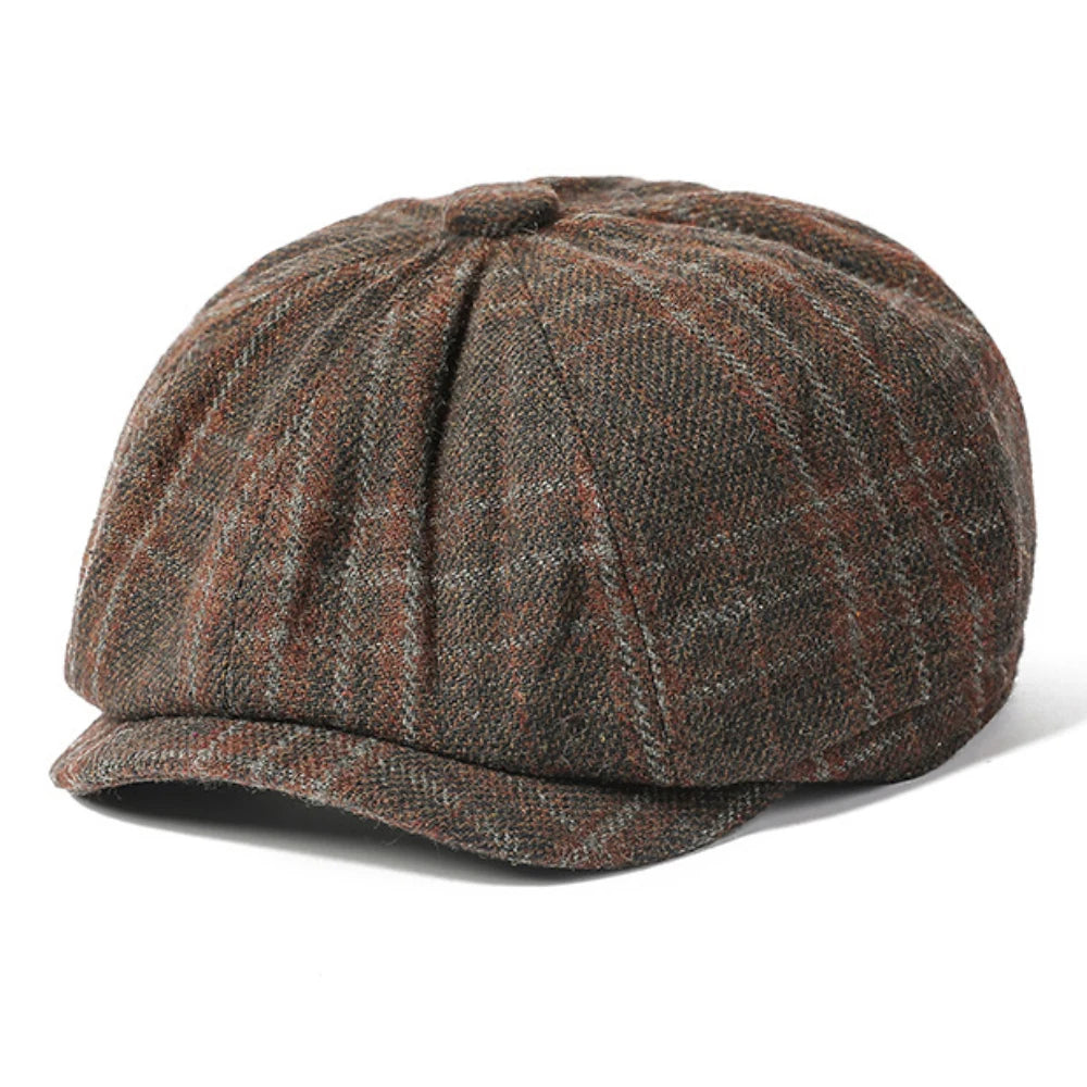 Men Women Retro Artist Painter Plaid Beret Hat