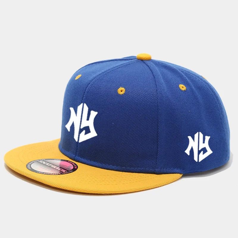 1PC Unisex Snapback Cap, Flat - Brim and Color - Blocked Hip - Hop Cap, Suitable for Both Men and Women