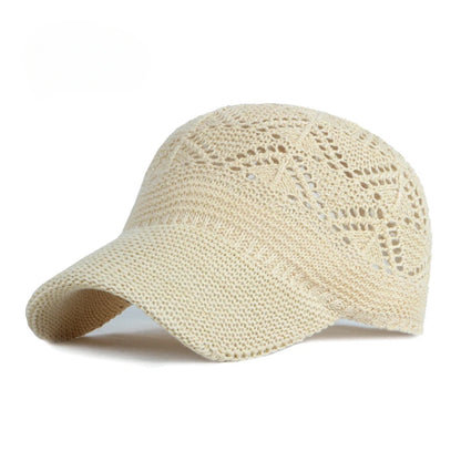 New Hollow Mesh Woman Baseball Cap Knitted Hats