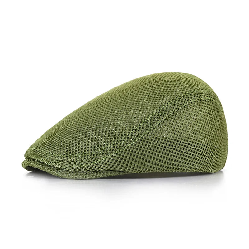 Adult Summer Breathable Mesh Cap British Fashion Style Beret Male