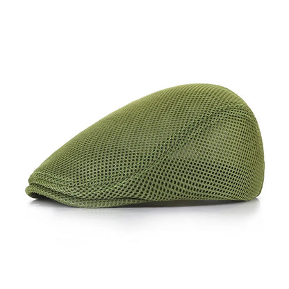 Adult Summer Breathable Mesh Cap British Fashion Style Beret Male