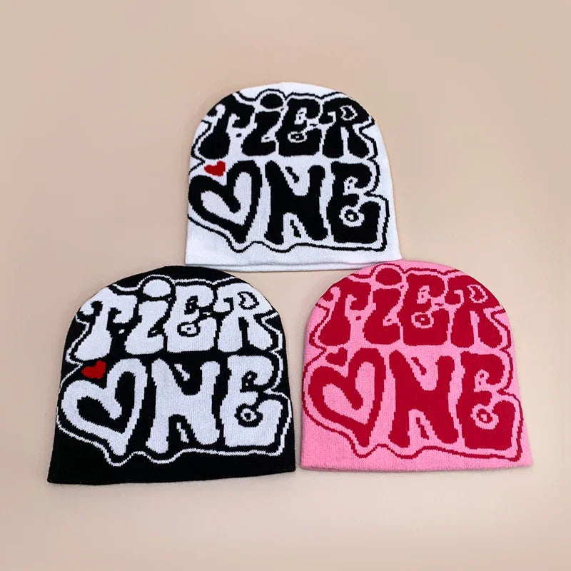 Letter Love Wool Knitted Hats Warm Hip Hop Beanies