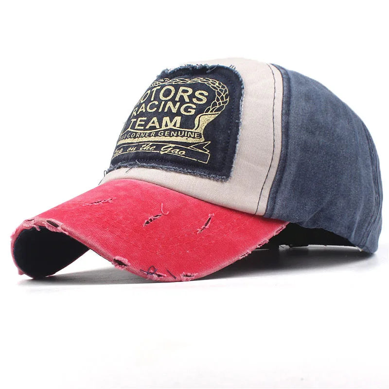 Vintage Washed Denim Baseball Cap For Men And Women
