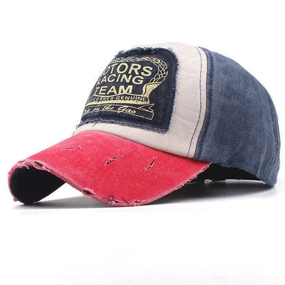 Vintage Washed Denim Baseball Cap For Men And Women