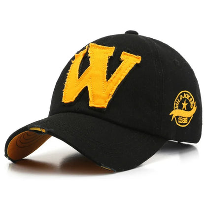 Women Men's Baseball Caps Letters W Embroidery Snapback Hip Hop Hat