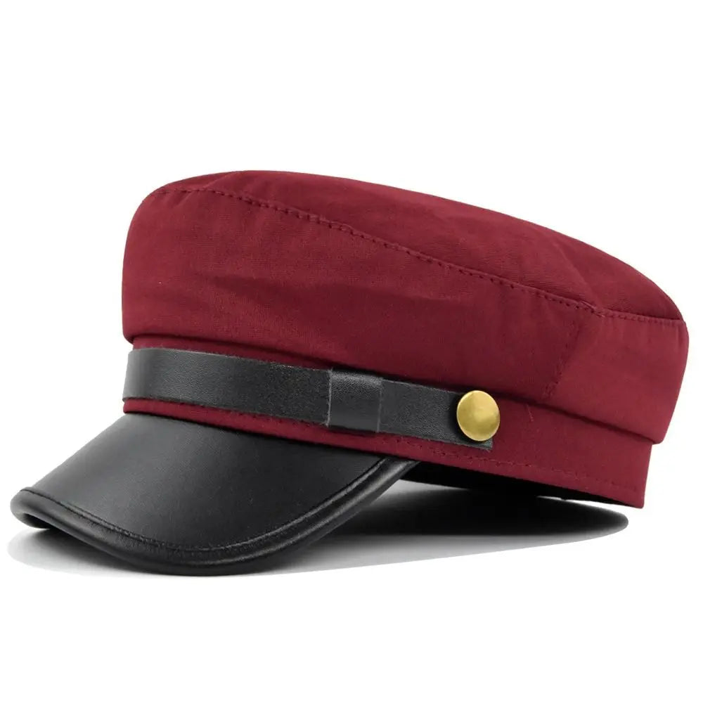 Flat Cap Vintage Navy Cap British Style Flat Top Hat Beret Hats