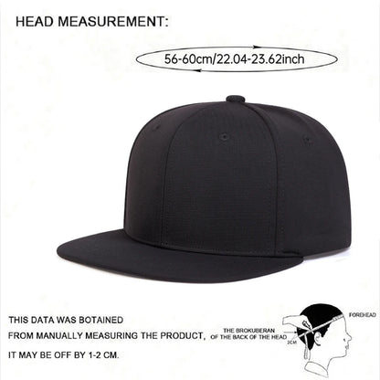Trendy Rear Sealed Flat Edge Hat Men's Fashion Street Hip Hop Hat Women's