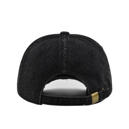 High Quality Perforated Denim Hat, Vintage Baseball Cap
