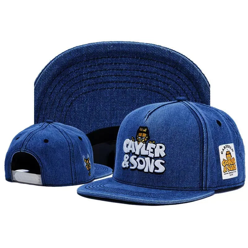 Unisex Flat Brim Baseball Cap Street Dance Hip-Hop Cartoon Hat