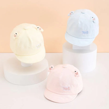Infant Toddler Three Dimensional Small Wings YES Letter Soft Brim Baseball Cap Macaron Fresh Style