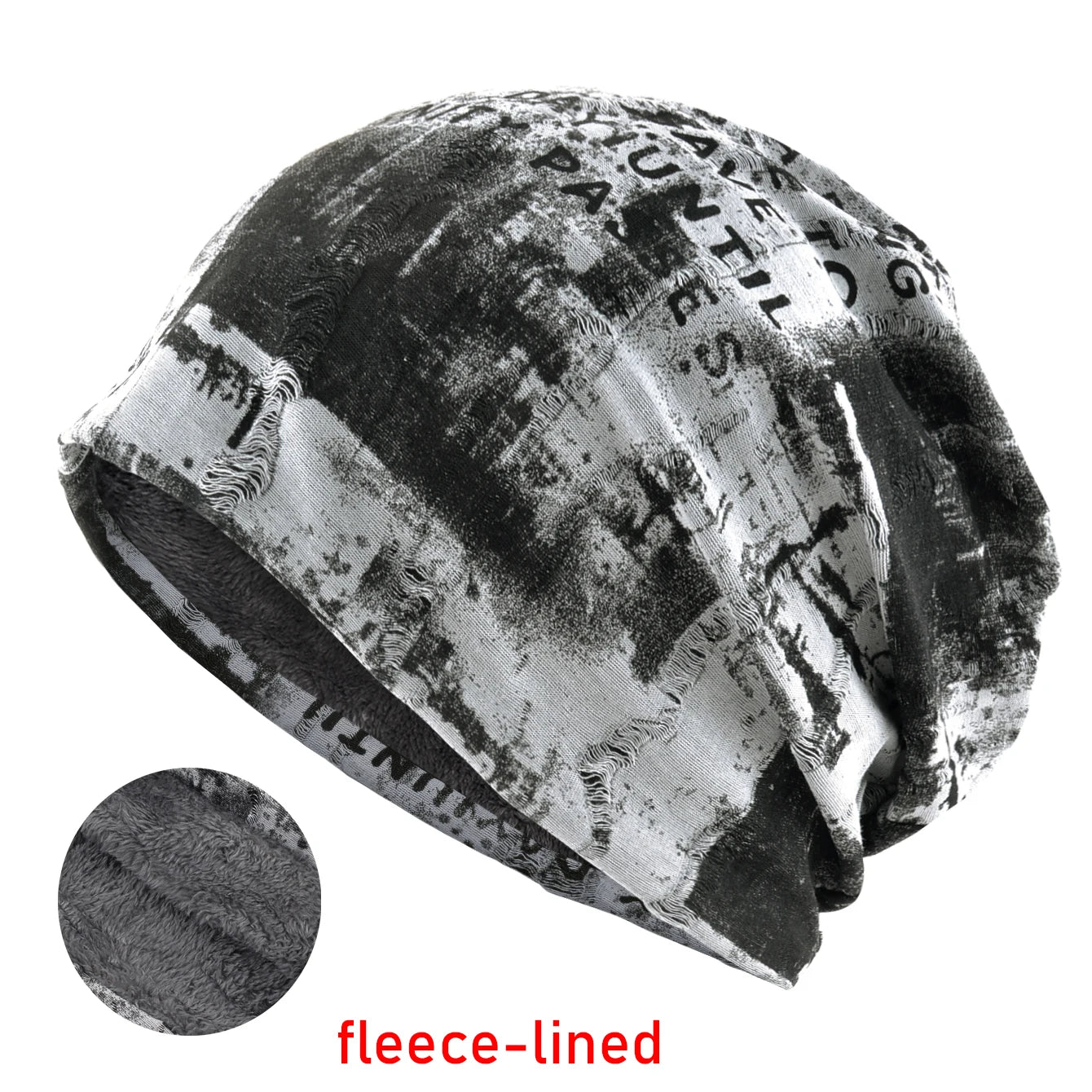 Letter Print Beanie Hat For Women Men Vintage