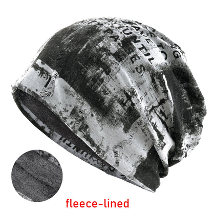 Letter Print Beanie Hat For Women Men Vintage