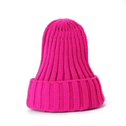 New Beanies Women Solid Knitted Warm Soft Trendy Hats
