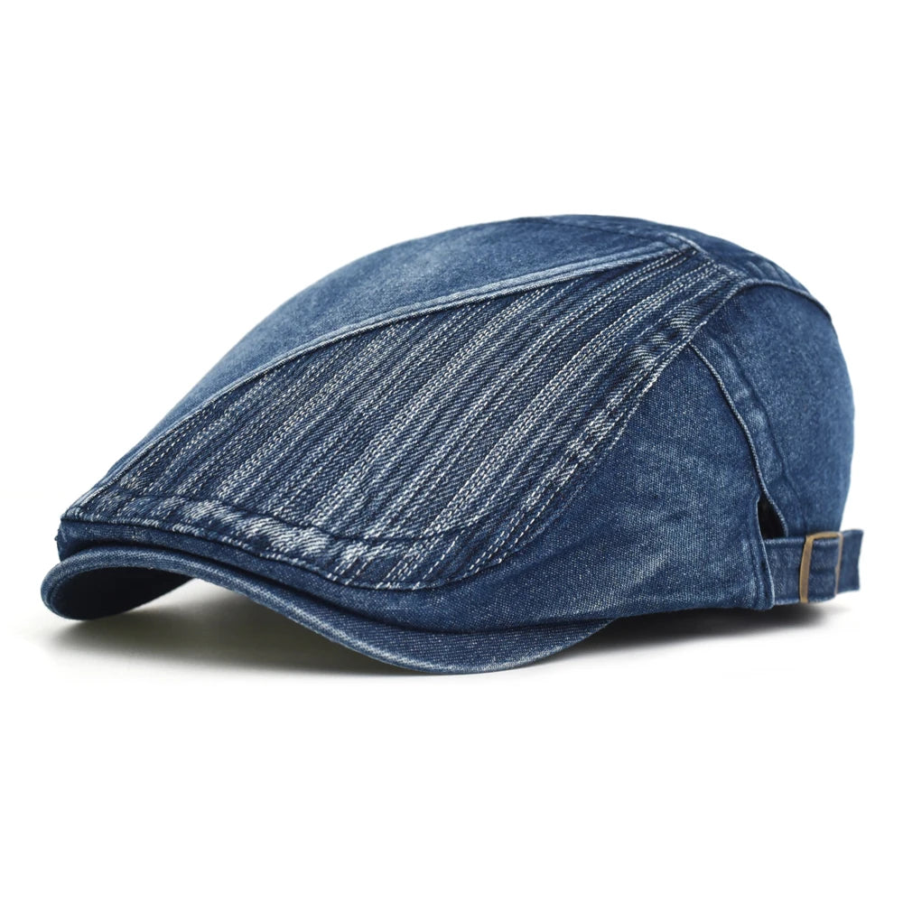 Four Seasons Washed Denim Newsboy Cap
