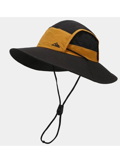 Men Outdoor Quick Drying Hat Large Brim Multi Color Fisherman Hat