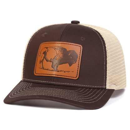 Unisex Yak Leather Label Baseball Net Caps Spring and Summer
