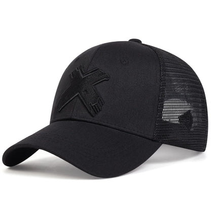 Summer Men Mesh Baseball Cap Outdoor Sport X Letter for Women