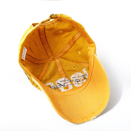 1985 Embroidery Ripped Baseball Cap Washed Distressed Patch Adjustable