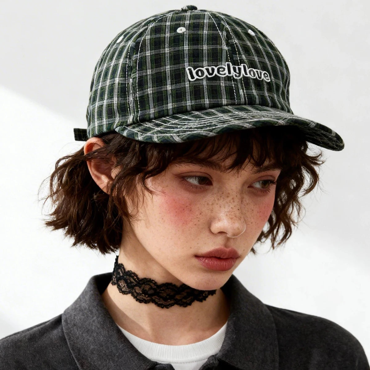 Quick-Dry Plaid Embroidered Letters Baseball Hats New Men Women