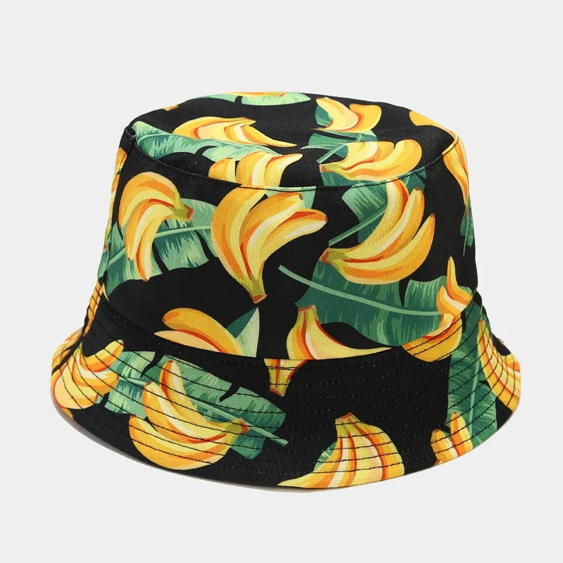 Creative Printed Fruit Pattern Bucket Cap