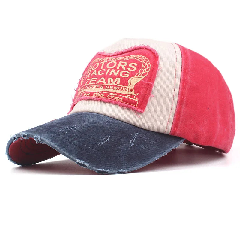 Vintage Washed Denim Baseball Cap For Men And Women