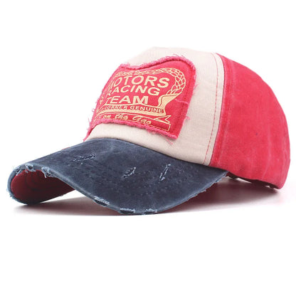 Vintage Washed Denim Baseball Cap For Men And Women