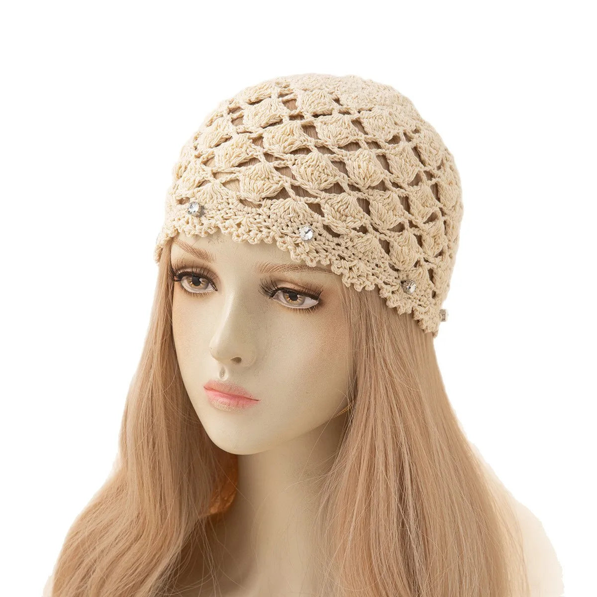 Korean Handmade Crochet Hollowed Out Pullover Hat