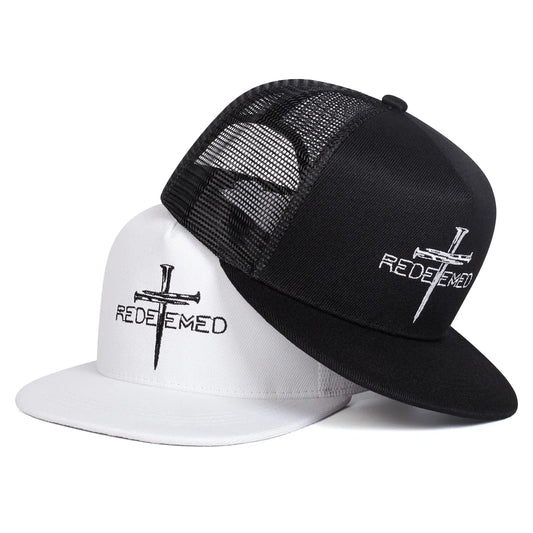 Cross Embroidery Hip-Hop Net Hats Spring Summer