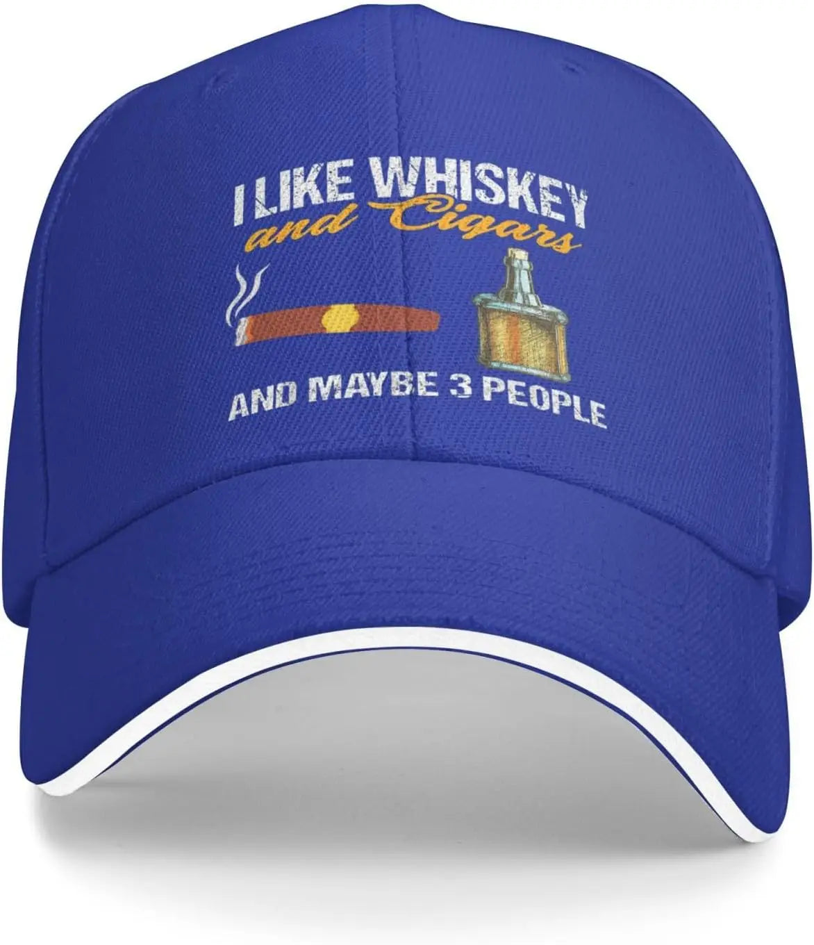 I Like Whiskey and Cigars and Maybe 3 People Baseball Cap