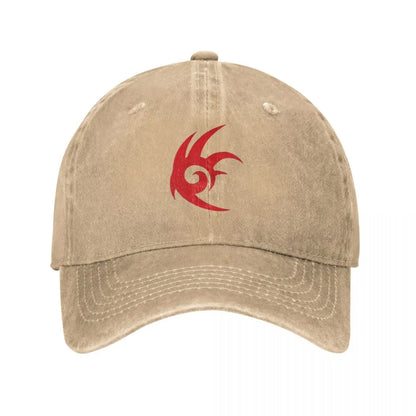 Hedgehog Shadow Baseball Caps Fashion Distressed Denim Cartoon