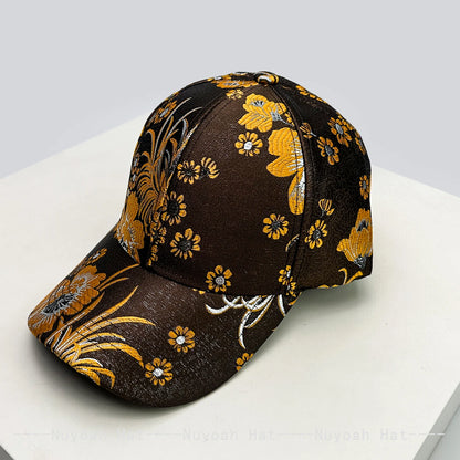 New Women Chic Flower Retro Baseball Hats