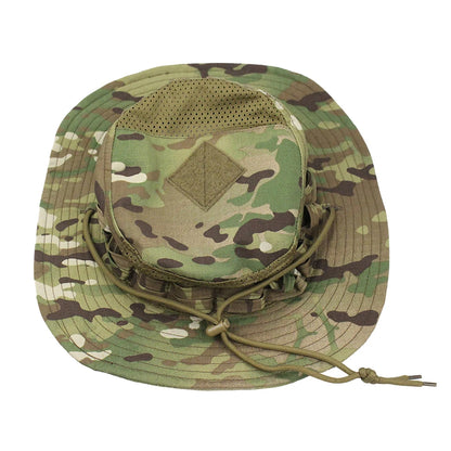 Camouflage Enthusiasts Square Pocket Camo Bonnie Cap US Bucket Benny Hats Fishing