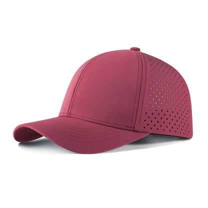 Men Quick Dry Baseball Cap Laser Cut Mesh Ball Curved Brim Snapback Hat