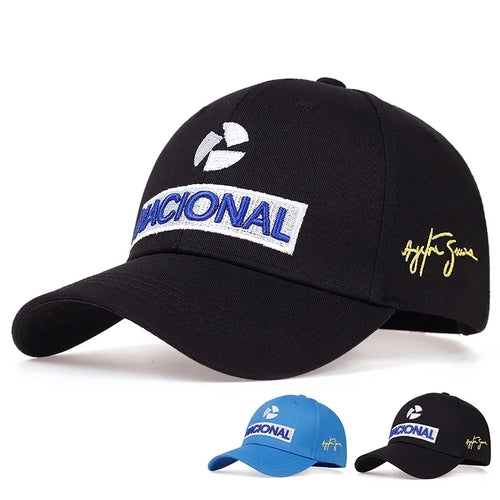 Ayrton Senna Racer Fashion Letter Embroidered Hat Outdoor Team Baseball Cap Hip-hop Hats