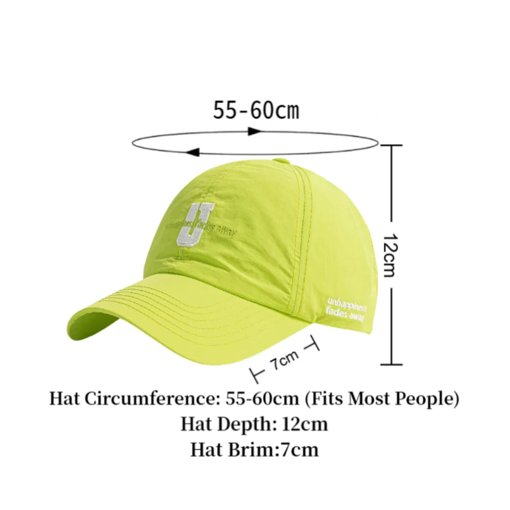 Baseball Cap Curved Brim Mesh Waterproof Embroidery Letter Hat