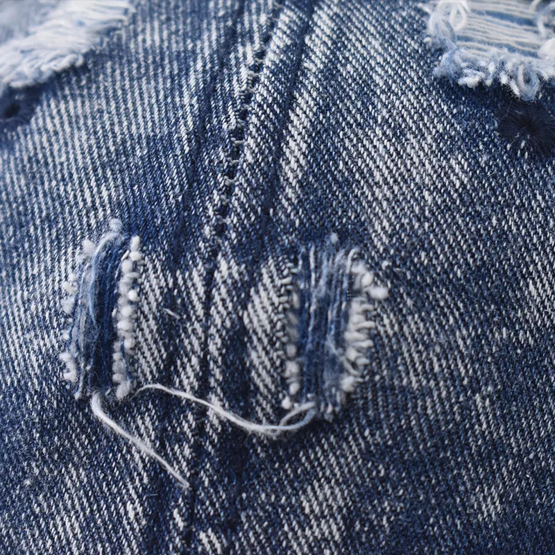 Spring Autumn Wash Denim Woman's Hat Cap Hip Hop Fitted Cap