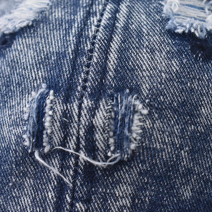 Spring Autumn Wash Denim Woman's Hat Cap Hip Hop Fitted Cap