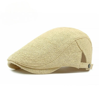 Men's Straw Beret Spring/Summer Sun Protection Hat