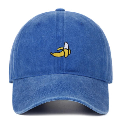 Banana Embroidered Baseball Hats for Men and Women