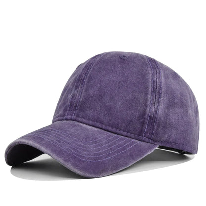 Retro Washed Cotton Baseball Cap Men Women