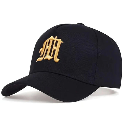 Fashion Gothic Letter M Embroidery Baseball Caps Autumn Outdoor Adjustable Casual Hats Sunscreen Hat Sports Cap