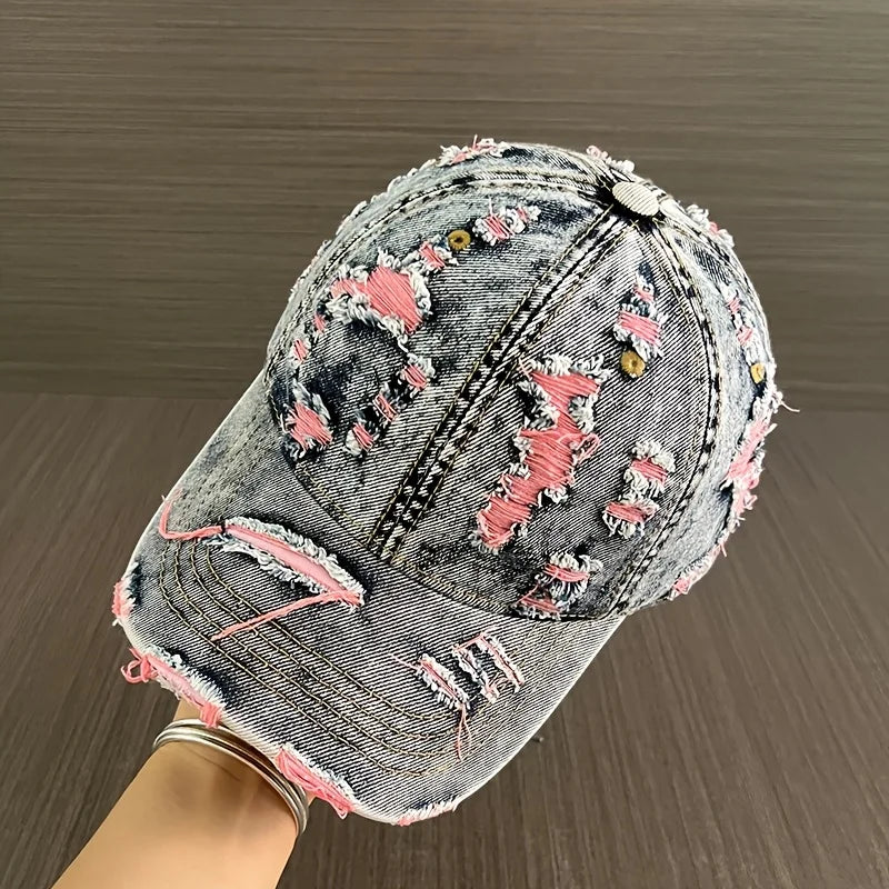 Distressed Vintage-style Retro Baseball Cap