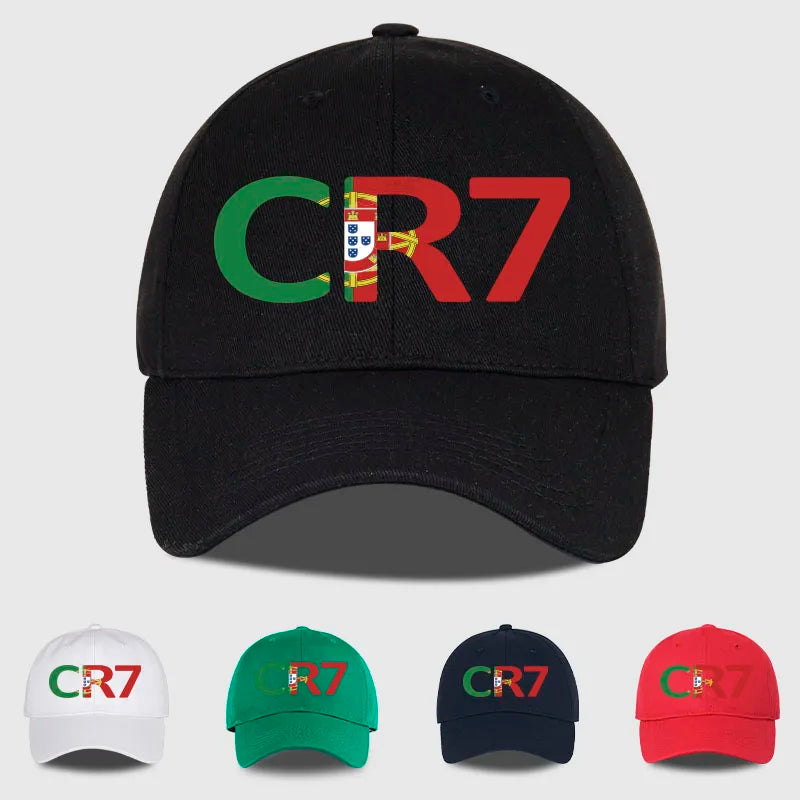 CR7 Portugal Print Black Baseball Cap